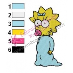 Maggie Simpsons Embroidery Design 04